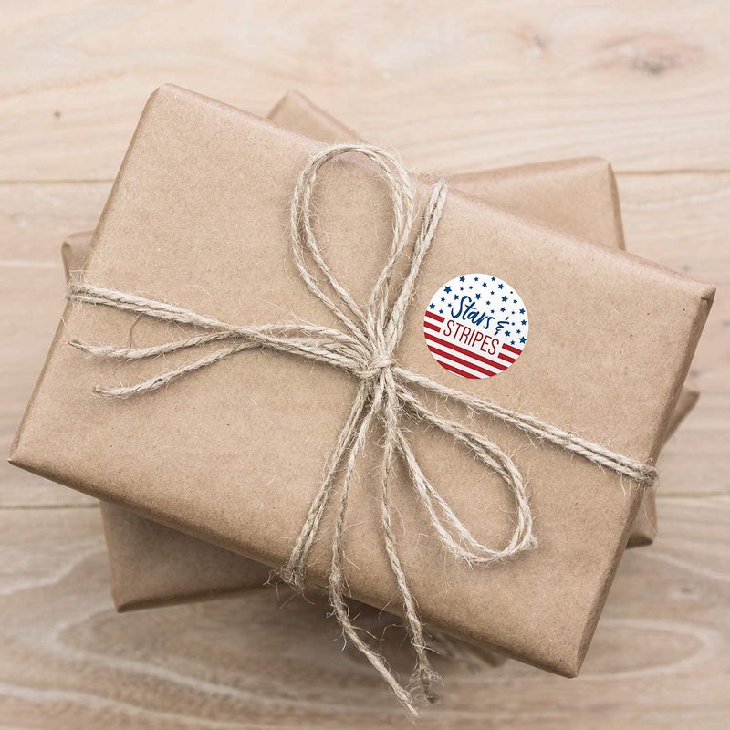 SBLABELS 500 American Stars and Stripes Stickers / 1.5" Circle 4th of July Stickers/Patriotic Labels/Perforated Sticker Roll - Image 5